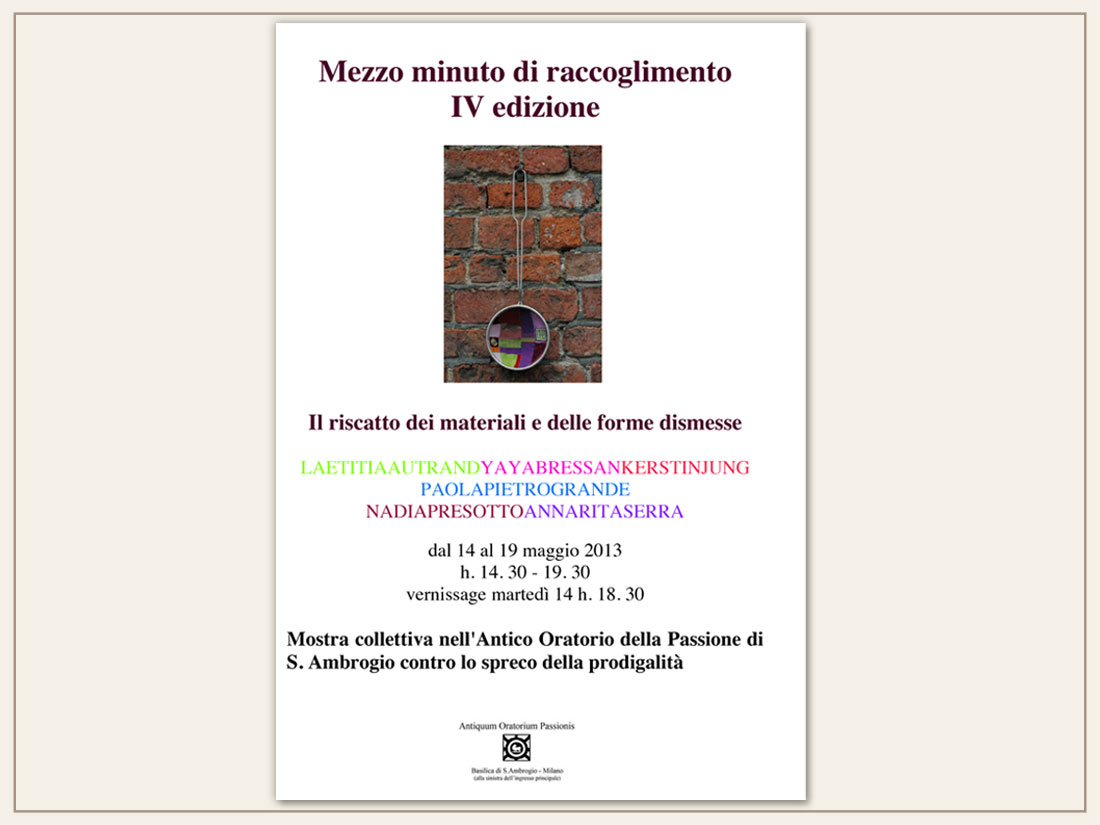 Mostra Mezzo Minuto di Raccoglimento-IV edizione